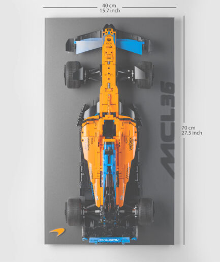 Expositor de pared para LEGO® Technic 42141 McLaren F1 "Pur Gris"