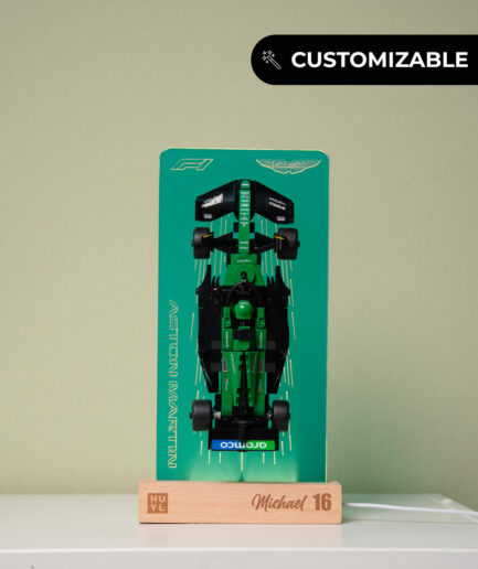 Lampada da tavolo e display per LEGO® Speed Champions 77245 F1 Aston Martin AMR24