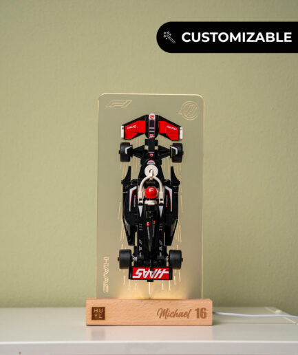 Schreibtischlampe & Display für LEGO® Speed Champions 77250 F1 Haas VF-24