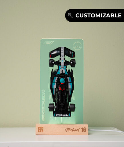 Lámpara de escritorio y expositor para LEGO® Speed Champions 77244 F1 Mercedes-AMG W15