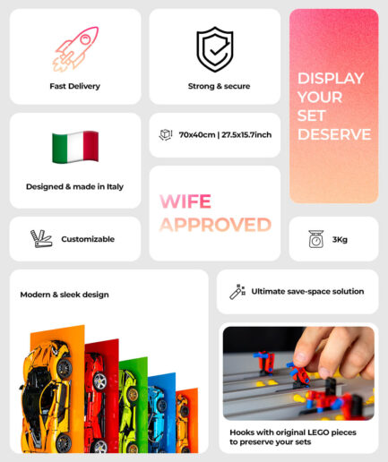 Display Carbon per LEGO® Technic 42115 Lamborghini Sián FKP 37