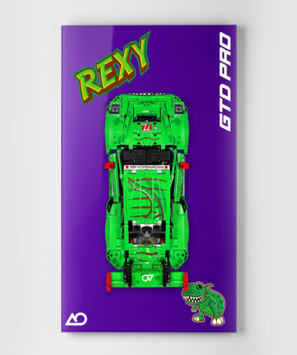 Wall display for LEGO&reg; Technic 42224 Porsche 911 GT3 R REXY