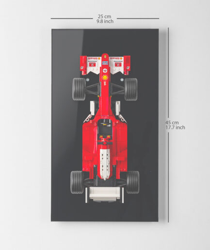 Wall display for LEGO® Icons 11375 Ferrari F2004 Black series