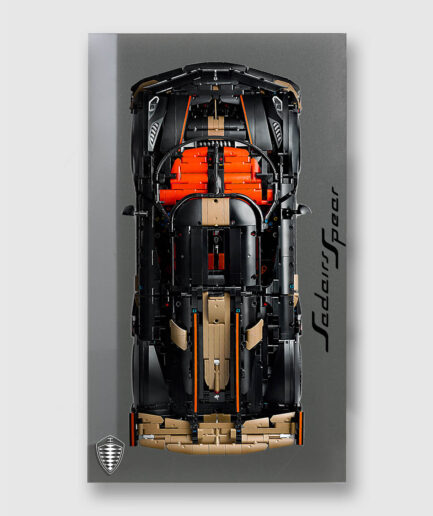Wall display for LEGO® Technic 42232 Koenigsegg Sadair's Spear "Pur Gris"
