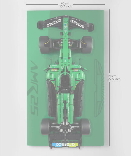 Wall display for LEGO® Technic 42240 Aston Martin Aramco AMR25 "Tone-On-Tone"